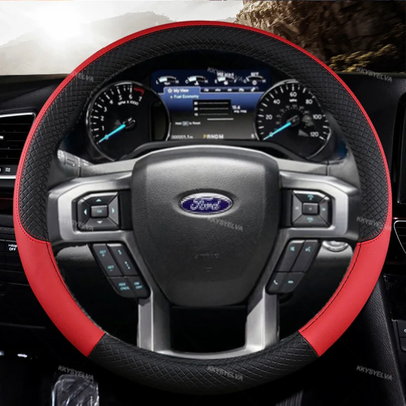 Per La Spedizione Di Ford 2007-2022 F150 F-250 2000-2022 F-350 Super Duty 2000-2016 Coprivolante Per Auto Accessori Auto In Pelle