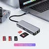 USB 8 in 1 Type C 3.1 To 4K HDTV Hub Adapter All USB3.0 SD TF Card Reader 1000Mbps RJ45 Gigabit for Macbook Notebook Computer 5