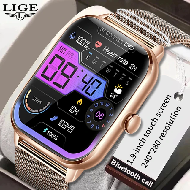 LIGE Montre Connectée de Sport pour Homme, Horloge Bluetooth de Fitness à  Écran Entièrement Tactile, Possède une Prise en Charge des Appels,  Compatible sur Android et IOS, Nouveauté - AliExpress