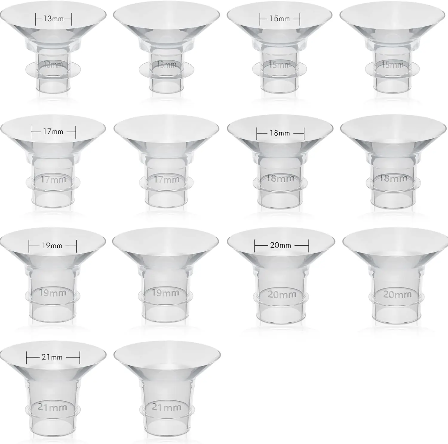 Flange Inserts 13/15/17/18/19/20/21mm Compatible with Momcozy S12 Pro S9 M5 Etc 24mm Wearable Breast Pump 24mm Shield/Flange