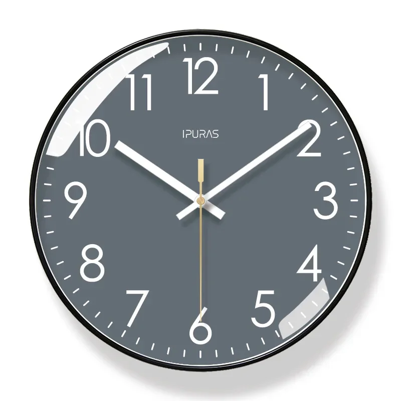 2024 Wall Clock Modern Design Bedroom Living Room Wall Watch Display Calendar Home Silent Sweep Second Fashion Wall Quartz Clock - 6