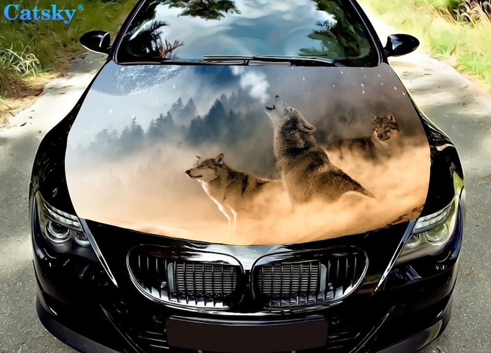 Wolf Car Accessories Sticker Decor, Car Hood Sticker, Hood Protection
