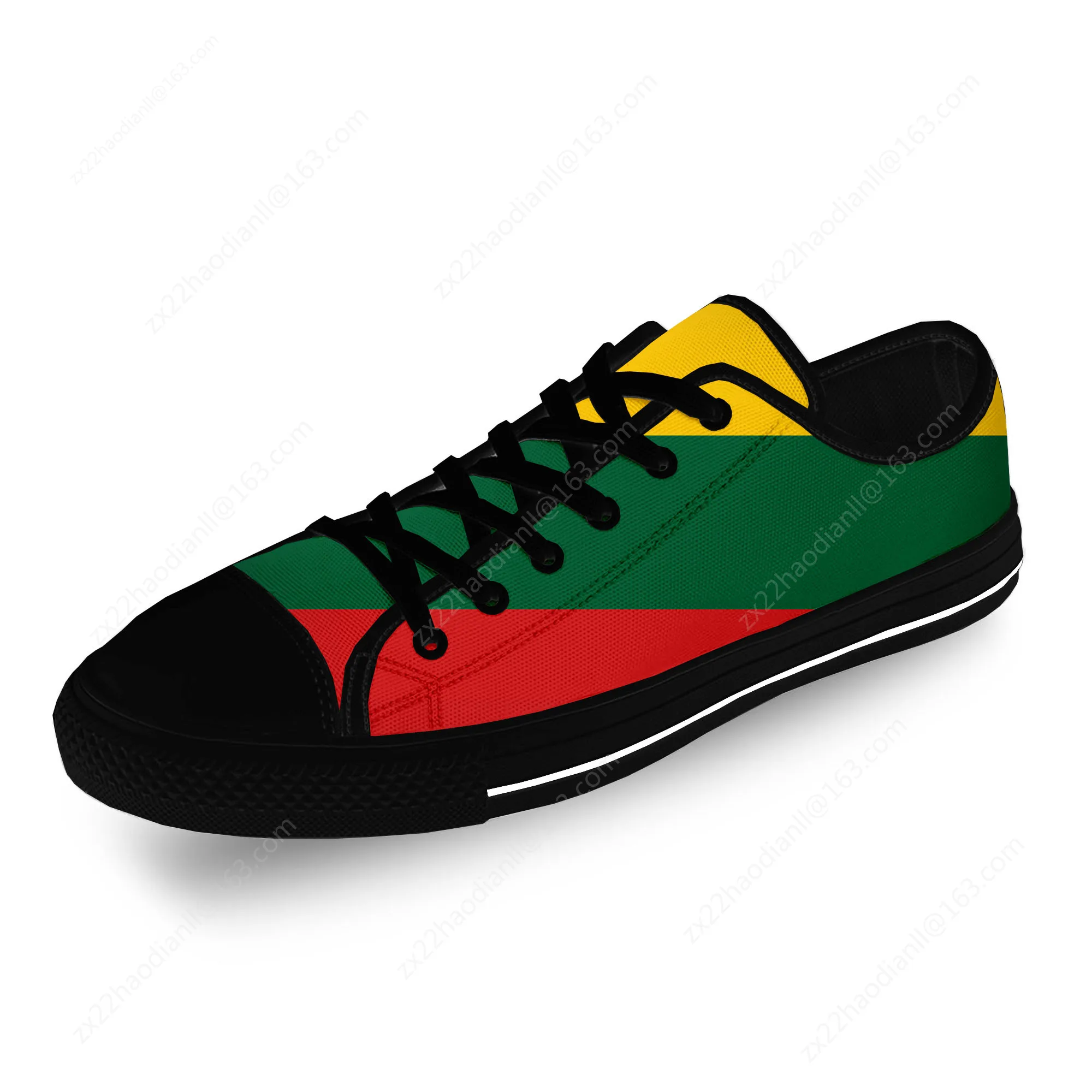Lithuania Flag Lithuanian Patriotic Casual Cloth Fashion 3D Print Low Top Canvas Shoes Men Women Lightweight Breathable Sneakers