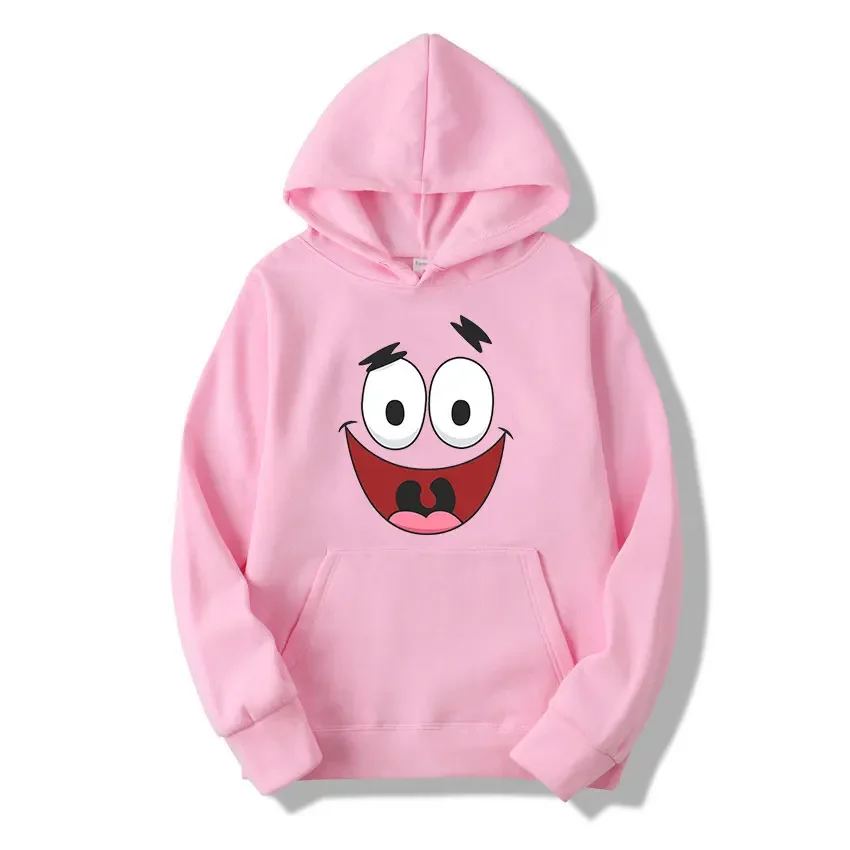 Cartoon Anime SpongeBob Men Hoodie Spring Autumn Casual Women Sweatshirt With Hood Yellow 2024 New Couple Pullover Clothing Tops