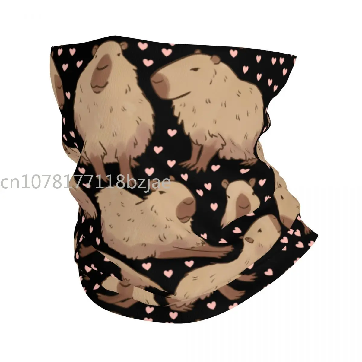 

Cute Pet Capybara Bandana Winter Neck Warmer Men Windproof Wrap Face Scarf for Hiking Gaiter Headband