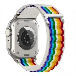 Premium Alpine Loop Nylon Strap for Apple Watch Band - Durable and Stylish Bracelet Watchband (37 Rainbow colors)