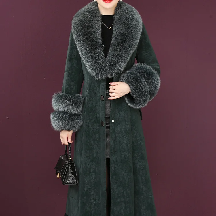 

Fur Coathigh Quality Real Fur In One Coats Fashion Korean OverCoat Women Clothing Jacket Women Fox Collar Fur Coat Fur Coat Zm