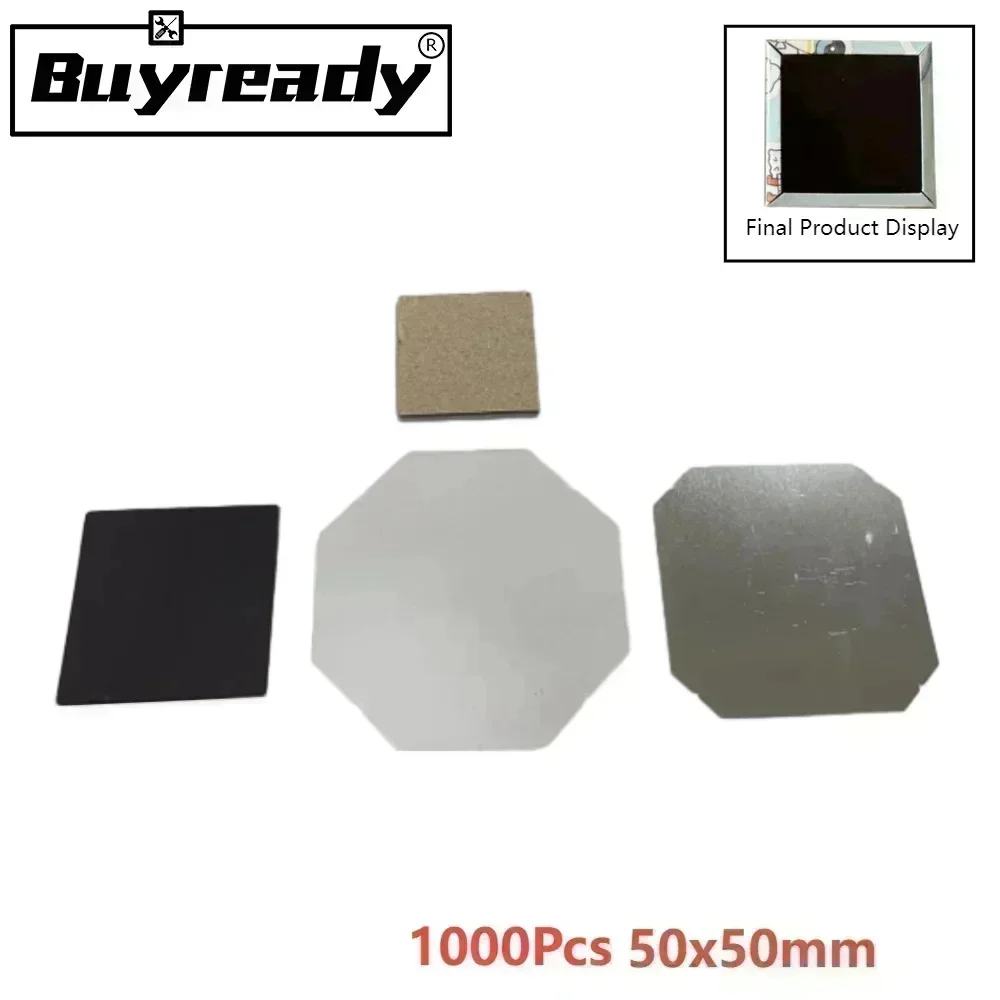 1000Pcs 50*50mm DIY Blank Magnets Consumable 2*2" Soft Magnetic Material Creative Refrigerator Stickers Photo Picture