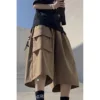 Cool Summer Hip Hop Cargo Shorts for Men's Summer Slim Loose 2024 Ins Hanging Trendy High Street Pants Straight Shorts Men 4