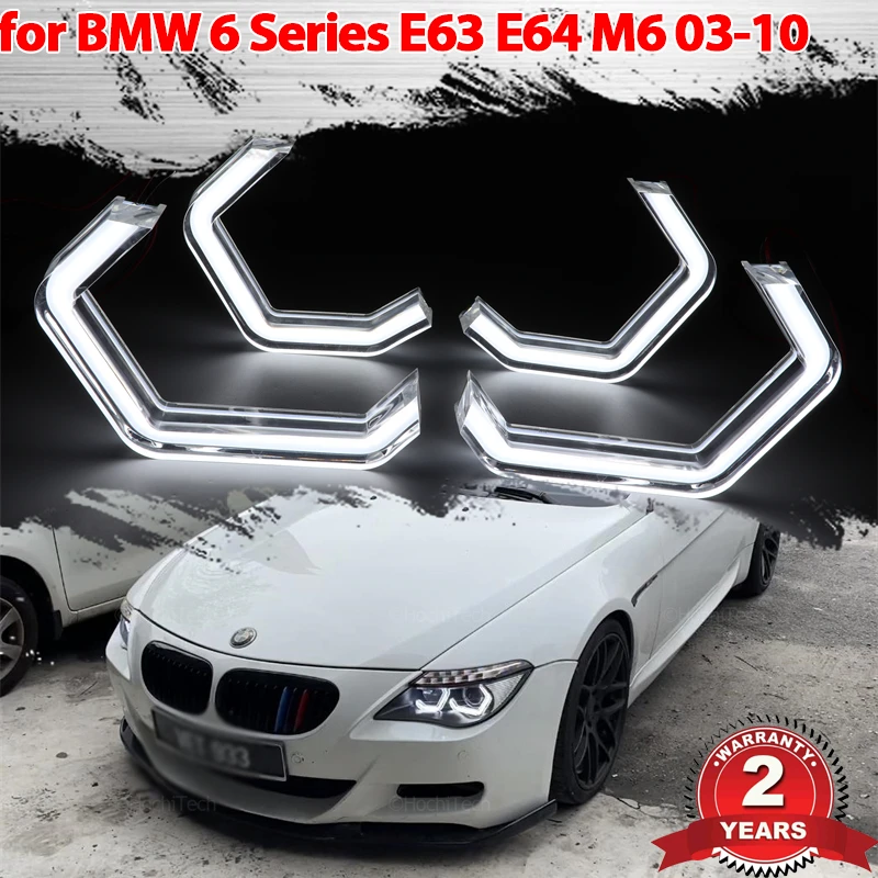 Daytime Light For Bmw 6 Series E63 E64 630Ci 630I 645Ci 650I M6 2003-2010 M4 Iconic Style Led Crystal Angel Eye Kit Eyes Kits