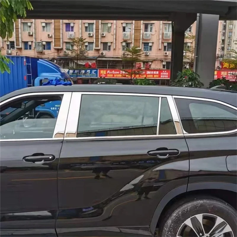 WELKINRY For Toyota Highlander XU70 4th Generation 2020-2024 Kluger Car Door Window Central Middle B C Column Pillar Post Trim