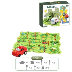 Deluxe Children's Puzzle Play Mat with Mini Road Signs - Exquisite Gift (TD1288L25PCS)