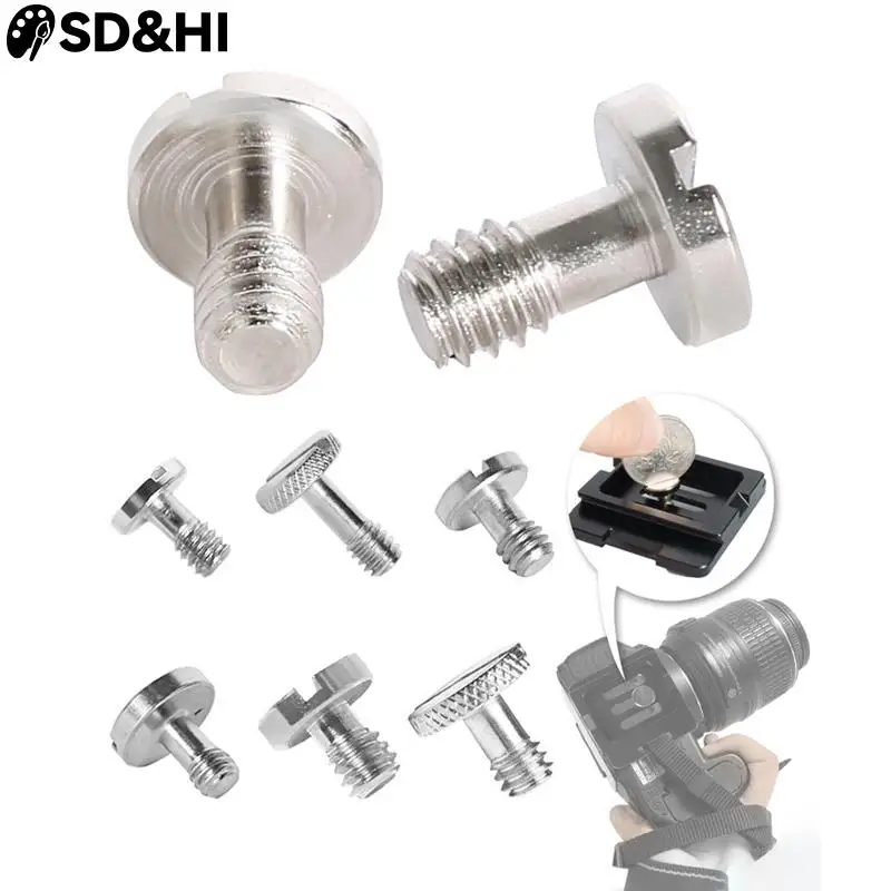 

1 шт. набор винтов для камеры 1/4 дюйма быстросъемная пластина винты аксессуары для DSLR Штатив Адаптер для крепления для DSLR камеры штатив