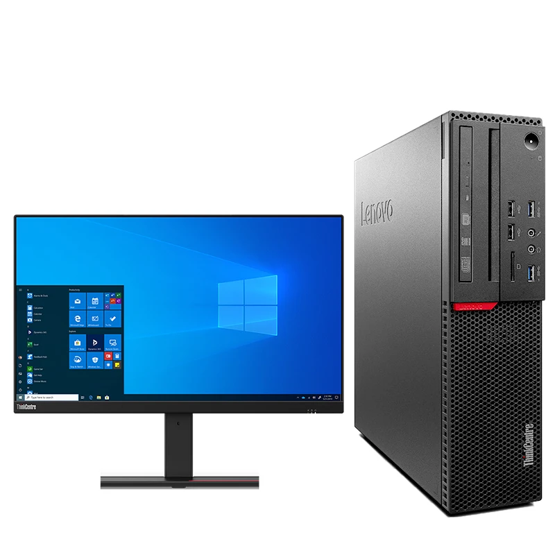

CPU i5-10500/8G/128G + 1T/без оптического привода/2G Независимый дисплей/Win10 + 27-дюймовый монитор ThinkCentre настольный компьютер ПК