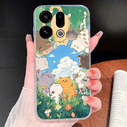 Lovely Fish Pattern Soft TPU Clear Silicone Shockproof Phone Case for Oppo Find X7 Pro (U1313)