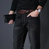 Plus Size Straight Jeans Men 48 46 44 Loose Black Light Blue Stretch Big Classic Slim Fit Brand Male Pants Elastic Denim Trouser 2