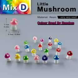 Set of 20 Miniature Resin Mushroom Figurines for DIY Bonsai and Fairy Garden Decorations (20pc Mini Mushroom - D)