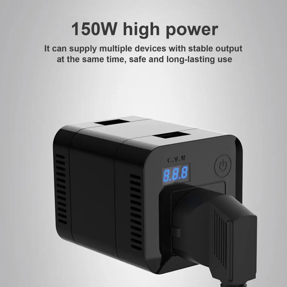 

200W Car Inverter DC 12V To AC 220V Converter Outlets 4 USB Fast Charging Universal Socket Power Adapter Inverter Fast Charging