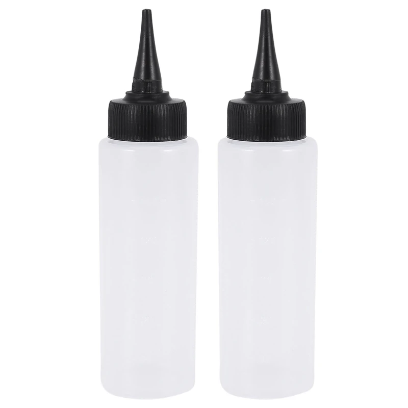 2x 150ml Salon Hair Color Measuring Applicator Bottle Scale