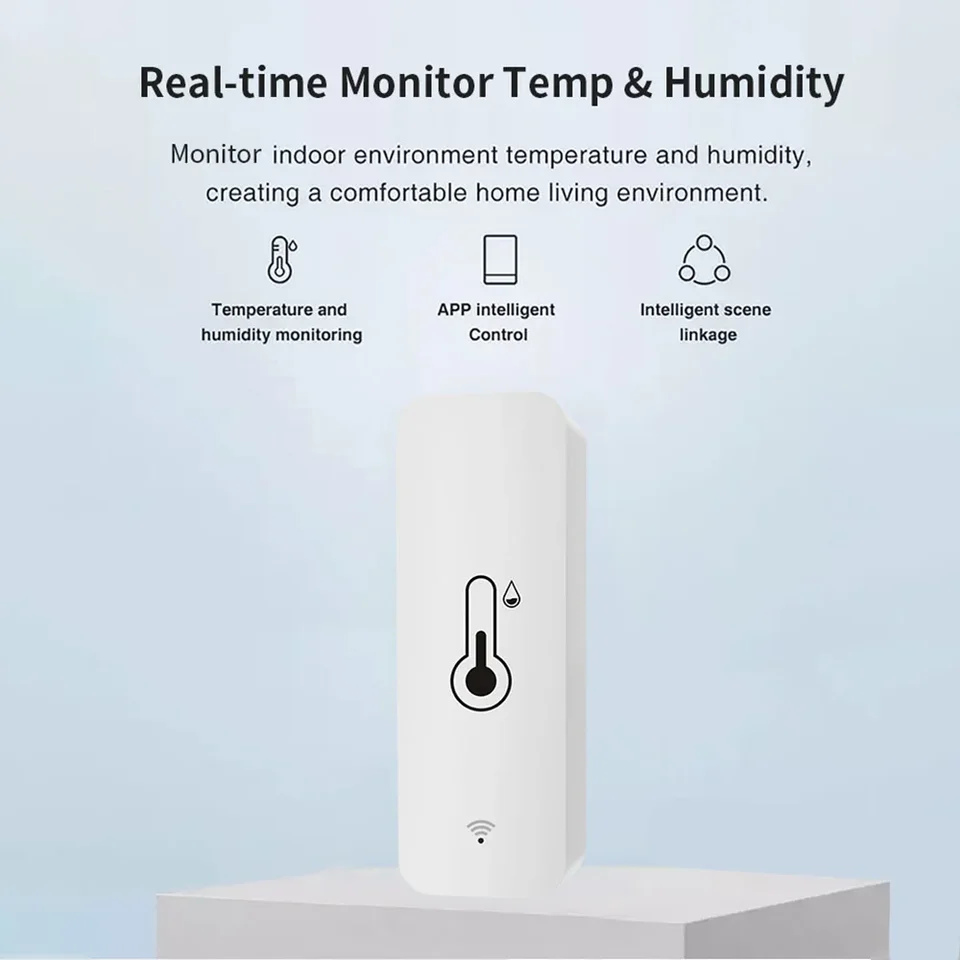 Termometro Ambiente Wireless Tuya WiFi Temperature & Humidity Sensor ...