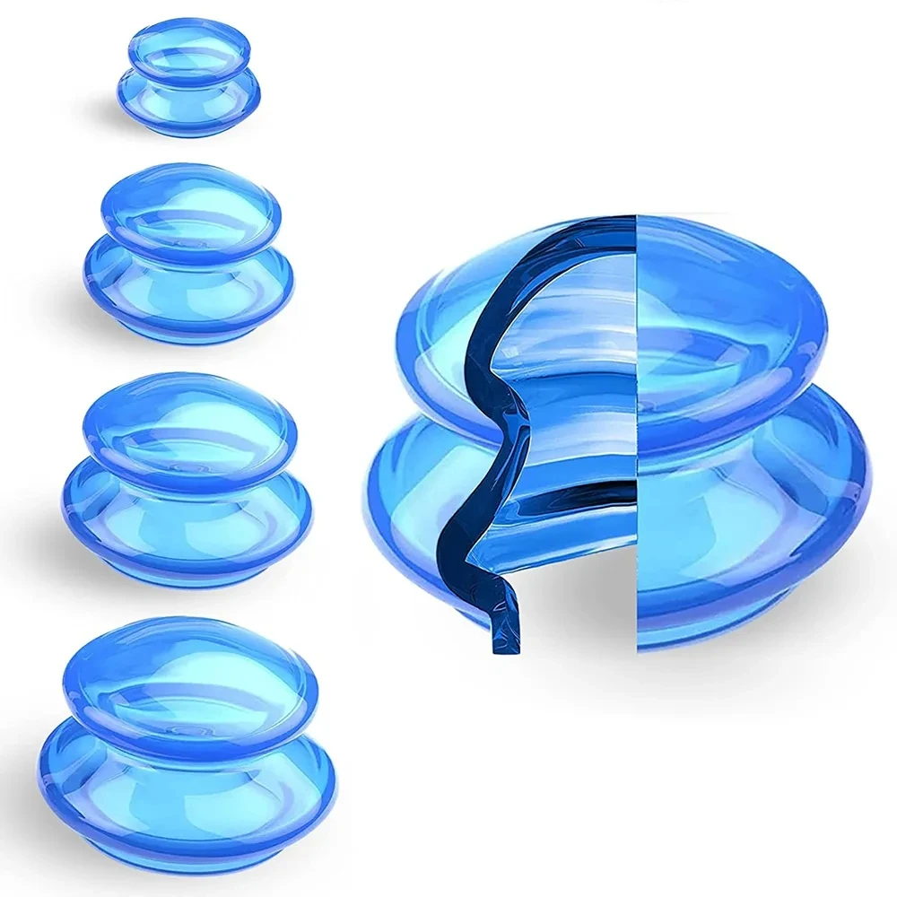 Cupping Set Silicone Vacuum Cupping Massage Body Cups Back Gua Sha Ventosas Suction Cup Anti-Cellulite Skin Lift Physiotherapy Jars