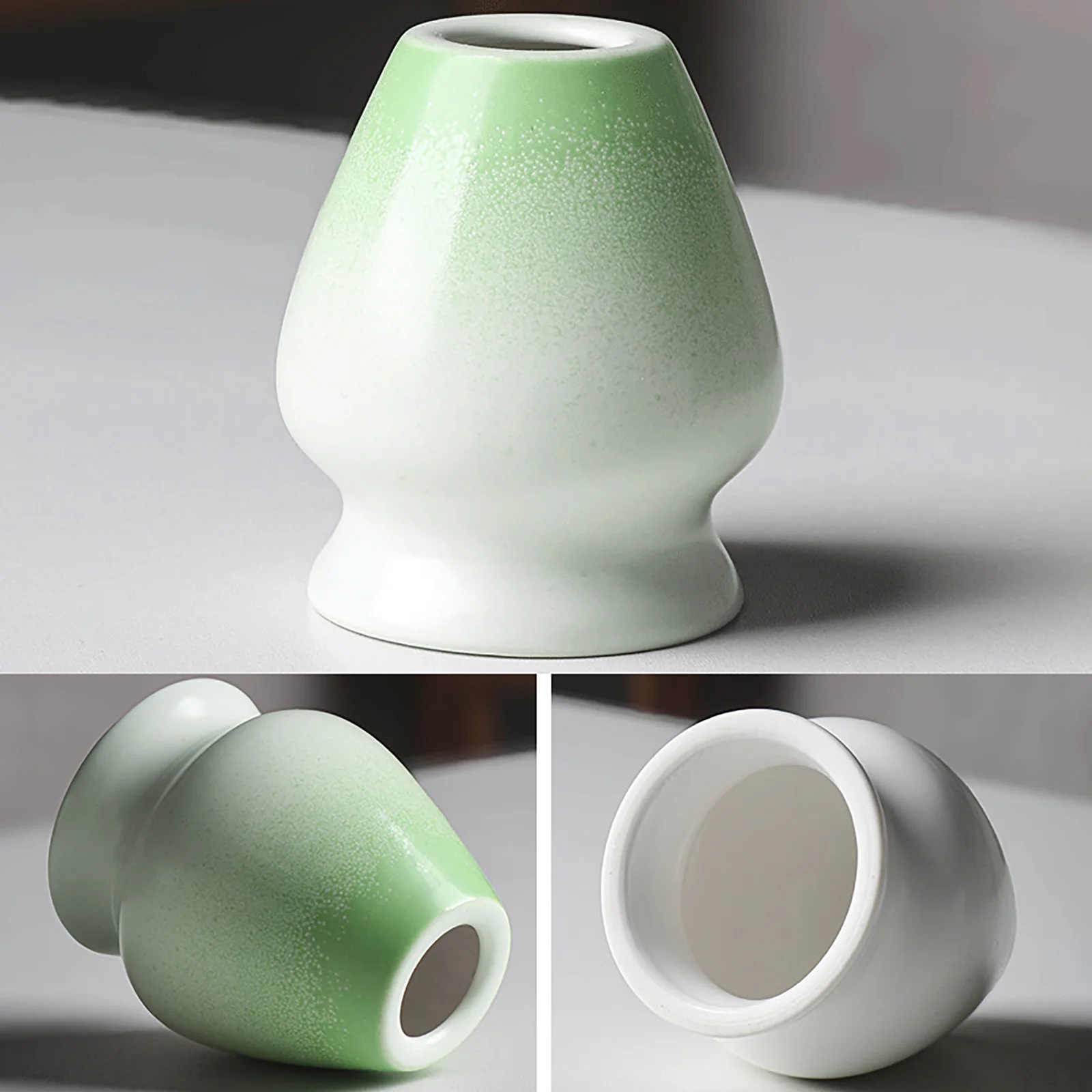 2 Pieces Traditional Japanese Matcha Bowl and Whisk Holder Tea Bowl with Pouring Spout for Office Table Tea Ceremony Party Gift matcha tea set matcha tea tools tea set
