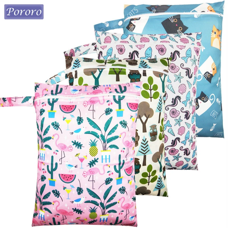 Waterproof Wet Dry Bag Diaper Bag Waterproof Travel Maternity Small Reusable Wet Bags Zippered Nappy Wetbags 30*40 cm baby wet dry bag with two zippered colorful baby diaper bag nappy bag waterproof reusable washable nappy diaper bag pail 30 36cm