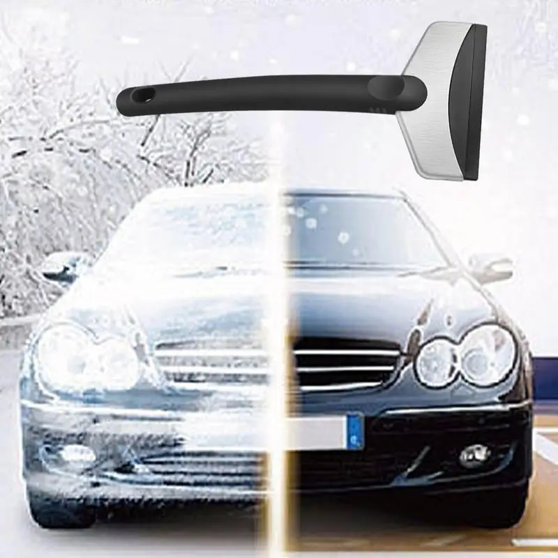 

Metal Snow Shovel Long Handle Non Slip Small Ice Scraper Universal Vehicle Snow Shovel for Trucks SUVs Portable Removing Frost