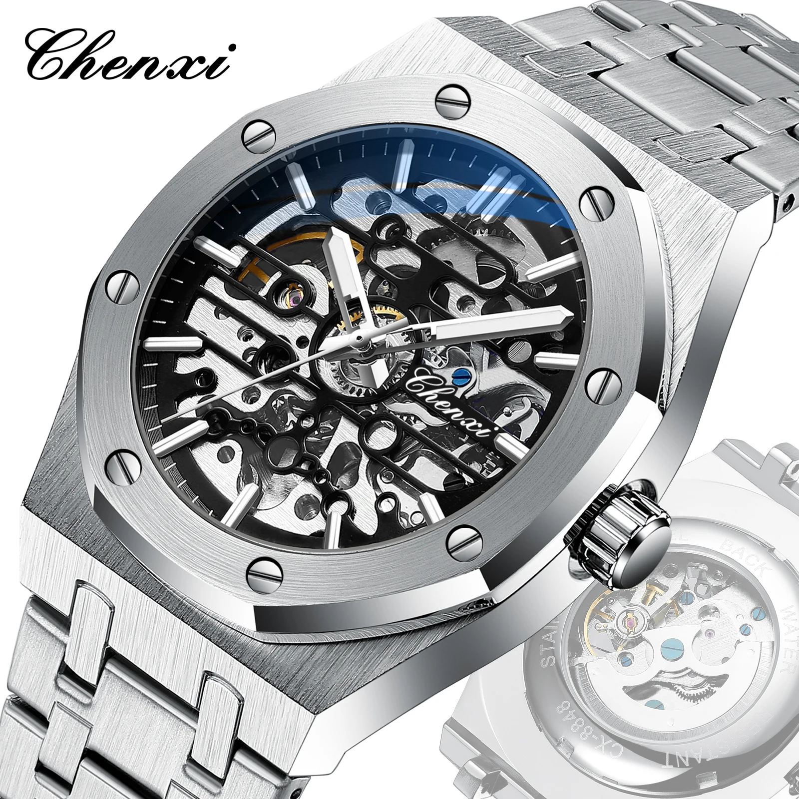 CHENXI 8848 Original New Automatic Men Top Brand Stainless Steel