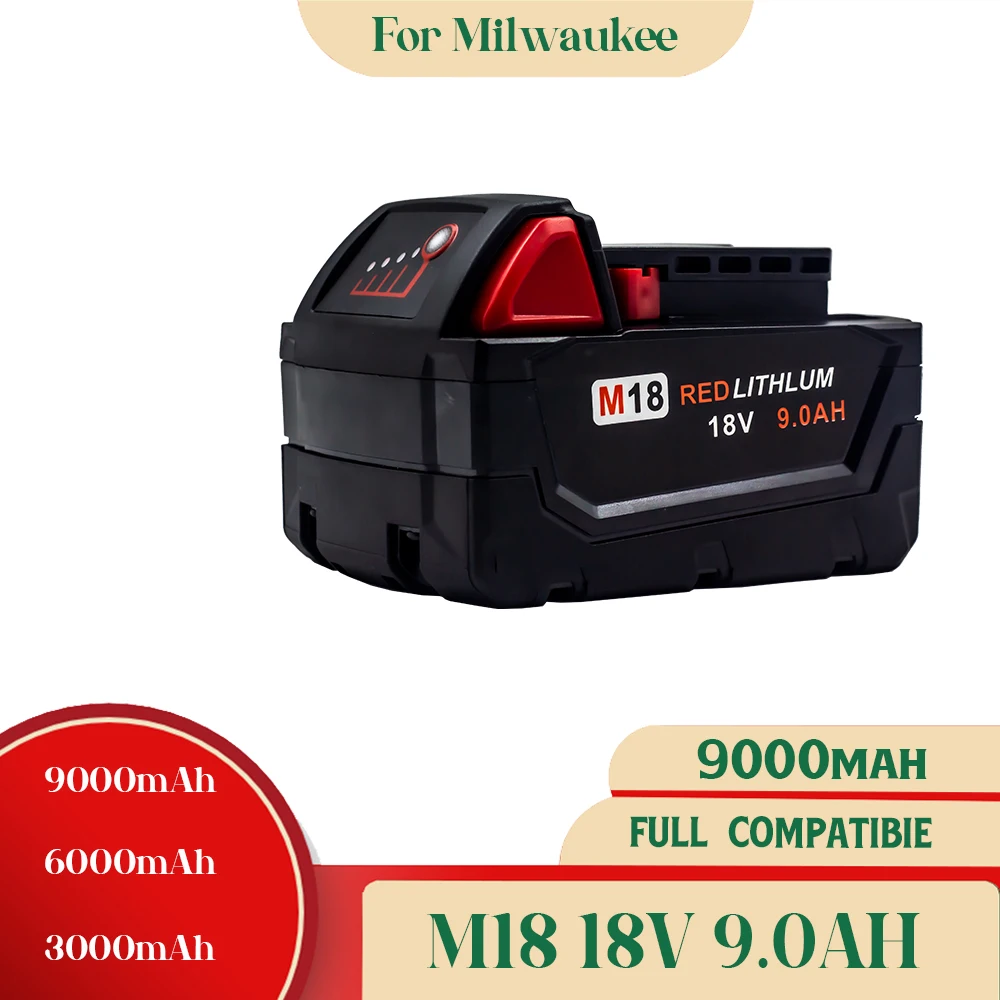 Литий-ионный аккумулятор для Milwaukee M18 18 В 9 0/6 0/1815 Ач 48-11-1850 48-11-1840 48-11-Z50 |