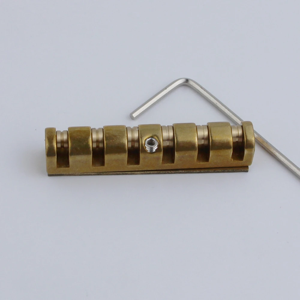 Height Adjustable 43mm Brass Roller Guitar Nut Replacement for Les Paul LP SG Style Electric Guitars