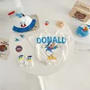 Baby Girl Boy Jumpsuit Romper Sock Hat Newborn Clothes Set Cotton Cartoon Daisy Donald Duck Infant Toddler Bodysuit Outfit K618 2