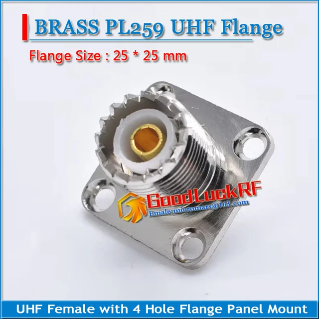 3 Pezzi Connettori SO239 UHF Femmina - Per Montaggio A Telaio, Saldatura - Foto 3