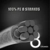 JOF 8 Strands Abrasion Resistant Braided Fishing Line PE Super Strong Anti-bite Line, Fishing Accessories For Freshwater 3000M 6