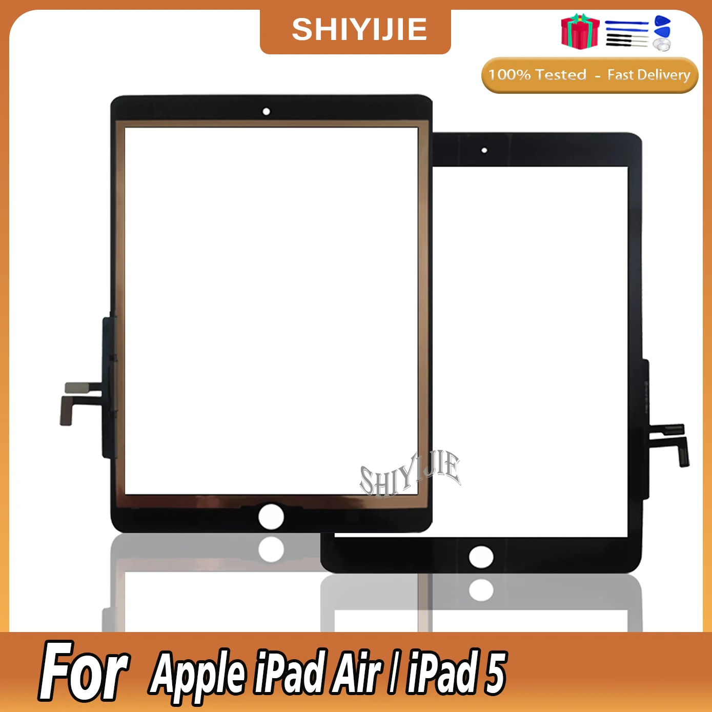 Touch Screen Per Ipad Air 1 Touch Panel Screen Per Ipad 5 A1474 A1476 A1475 Touch Screen Sostituzione Delle Parti Del Sensore Di Vetro Esterno