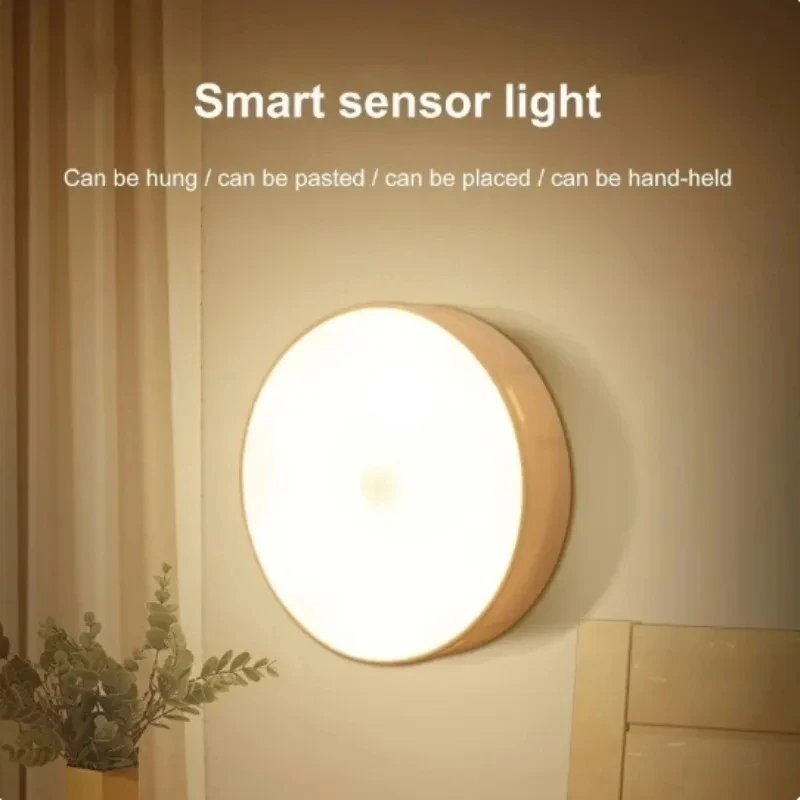 

LED Motion Sensor Night Light USB Rechargeable Eye Protection Study Magnetic Attachment Lamp for Bedroom Table Closet Decoration