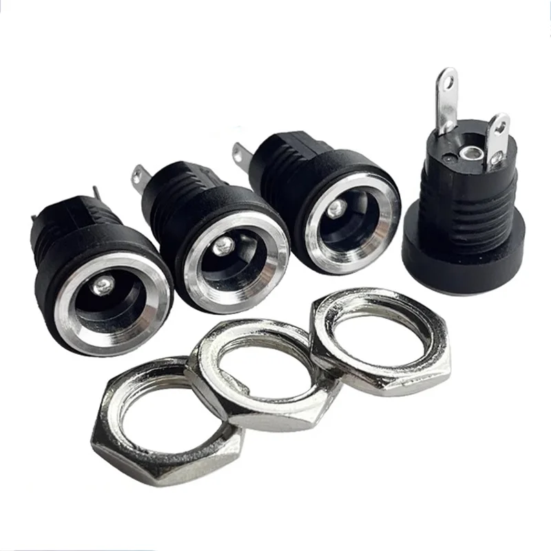 DC Power Jack 10/50PCS DC022B 5.5 x 2.1mm Supply Socket 3.5x1.3 DC Female Panel Mount Connector Plug Adapter 5.5*2.5MM 2 Pin