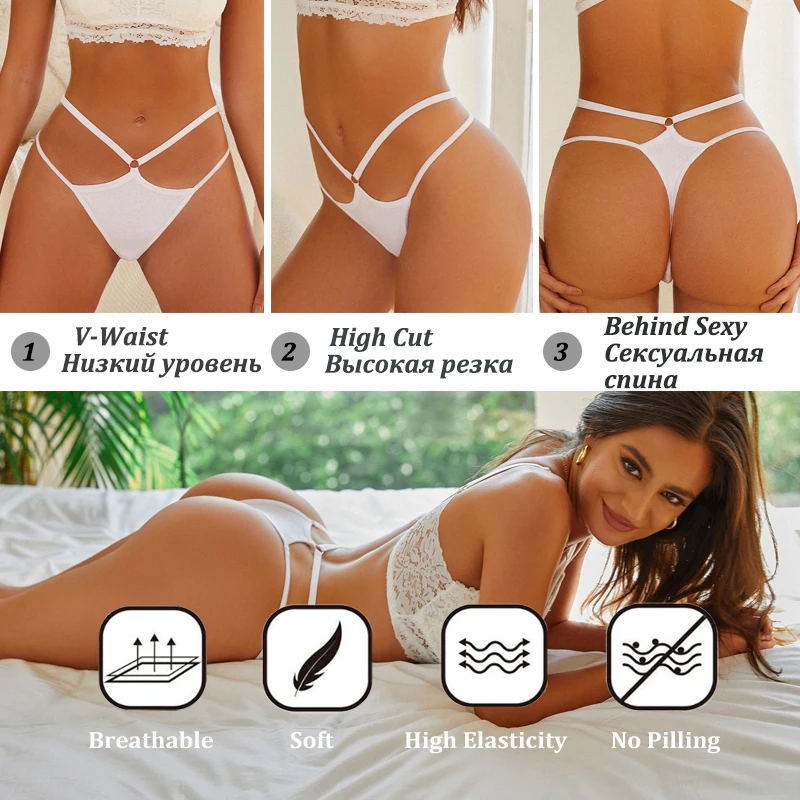 1PCS Women Sexy Cotton Panties Two Belts Hollow Out G-String Thongs Breathable Underwear for Female cotton panties female underwear women panties womens underwear