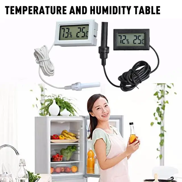 Mini Lcd Termo-Hidrométer Beltéri Digitális Hőmérséklet Termosztát Érzékelő Páratartalom Mérő Termometer Termométer - Image 3