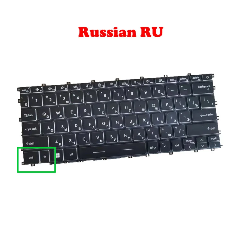 Tastiera Retroilluminata Per Laptop Per Msi Modern 14-C5M Modern 14-C7M Ms14Jk Modern 14-C11M C12M C13M Ms-14J1 Russian Ru Black New