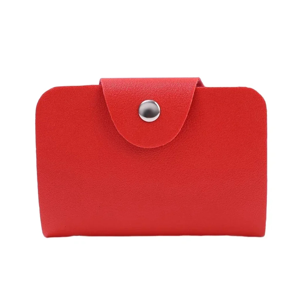 Elegant Women's Slim PU Leather Cardholder Wallet with Anti-Theft Protection