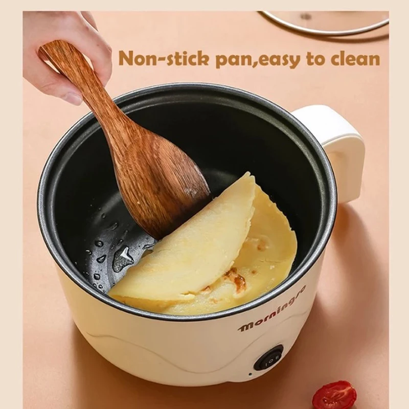 Multifunction Electric Cooking Heating Pan Electric Cooking Pot Machine Single/Double Layer Steamed Eggs Pan Non-stick Pan 3