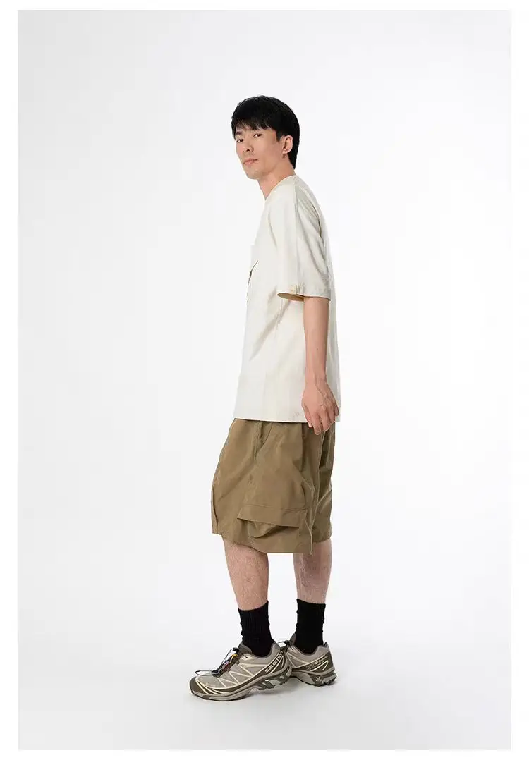 TMCAZ 24ss 3D Dual-Pocket Tee cotton material short sleeve t-shirt loose 3d cut silhouette urban outdoor gorpcore