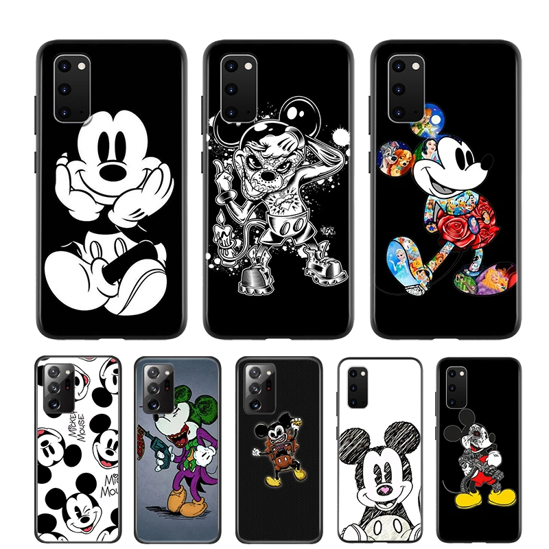 Dark Mickey Mouse For Samsung Galaxy S22 S21 FE Ultra Pro A03S A13 A53 A33 A03 M32 M22 M12 M52 A22 4G M21 Soft Phone Case kawaii phone cases samsung