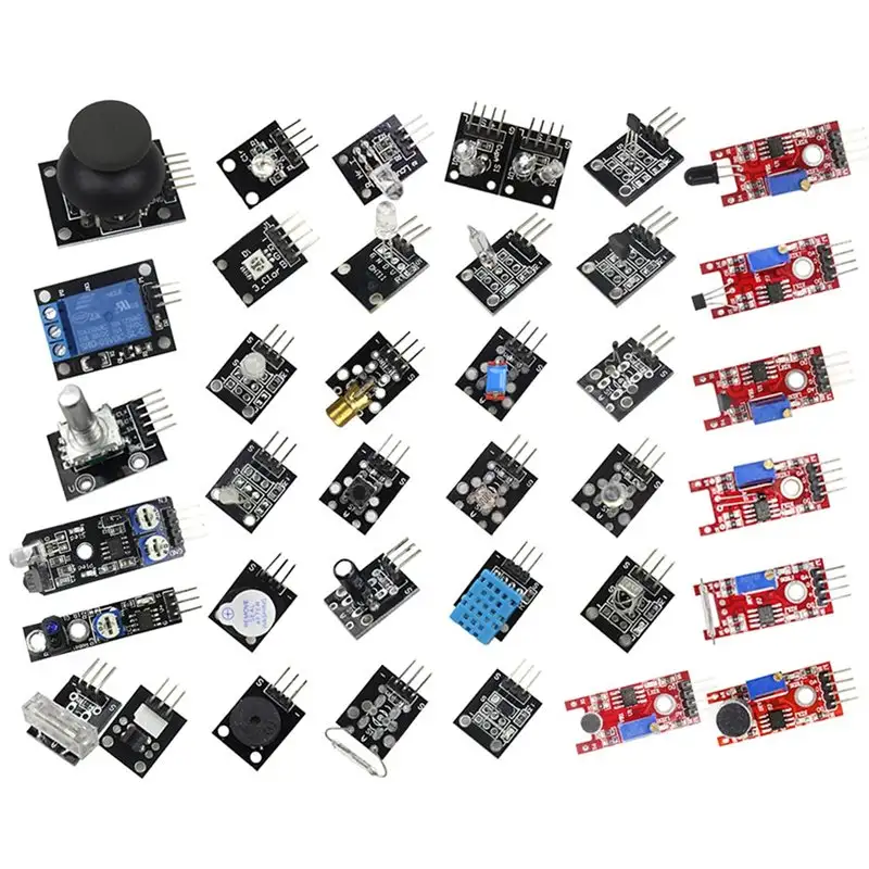 【THANKSGIVING DAY】37-In-1 Sensor Module Kit For Arduino MCU - Comprehensive Starter Set For Electronics Enthusiasts image 1