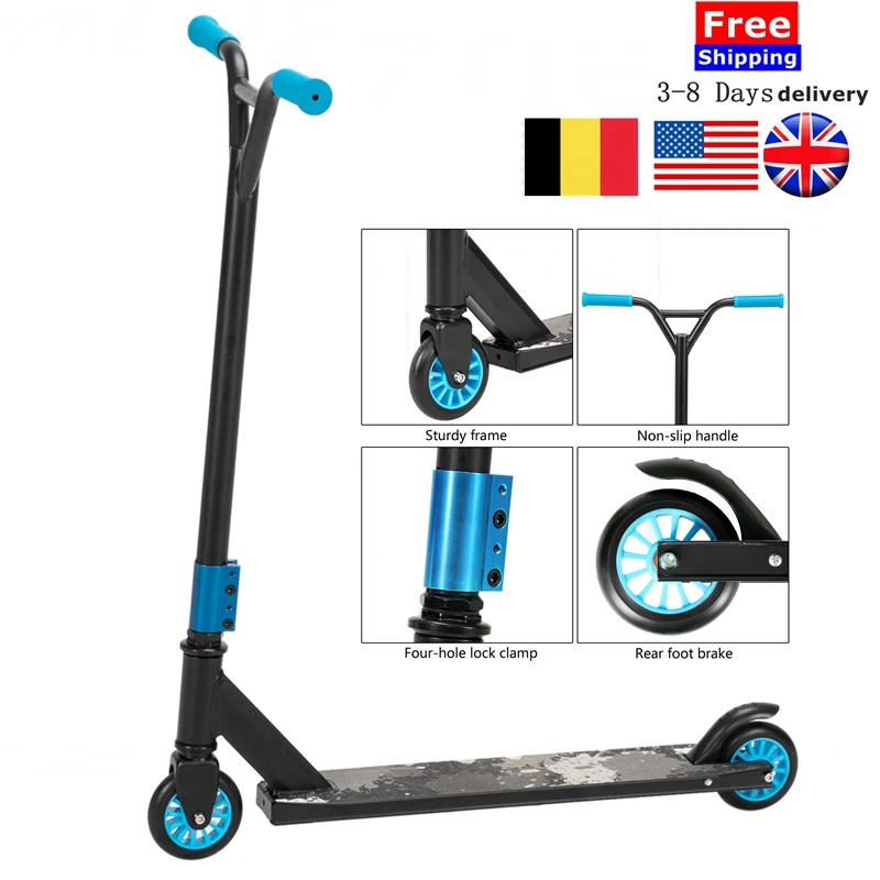 

Detachable Kids Adult Kick Scooter Dual Shock Absorber 2 Wheels Wide Deck Rear Fender Brake 25.2 x 18.9 x 33" US UK GE Stock