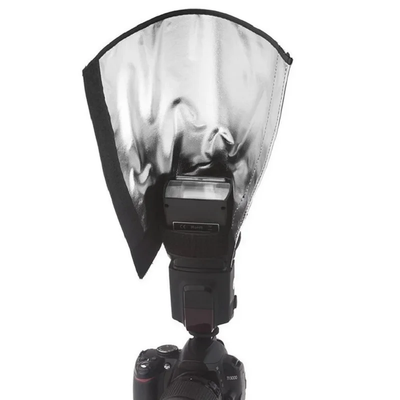 SLR Camera Flash Diffuser Reflector Bendable Reflector DSLR Camera Speedlight Flashes Photo Studio Accessory photography reflector