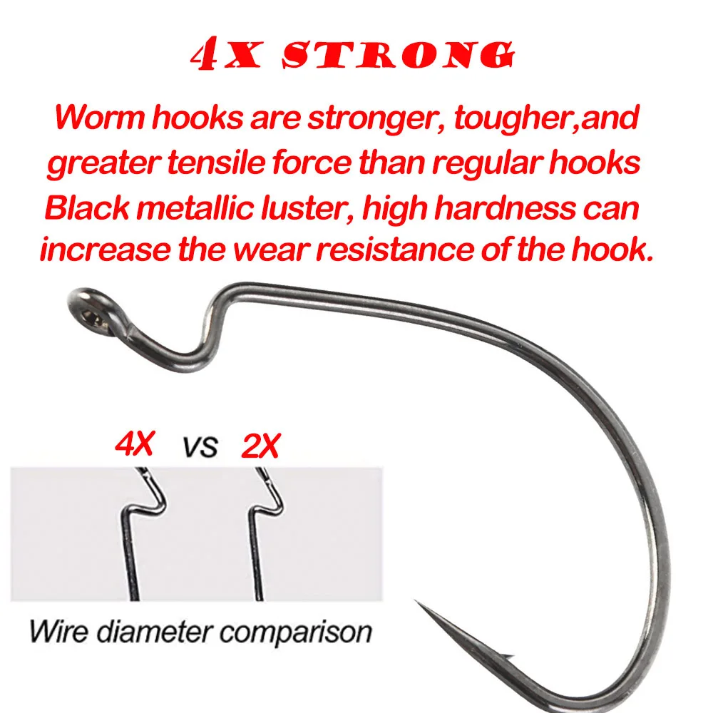  Weighted Swimbait Fishing Hooks, 10/20pcs Weighted Worm  Fishing Hooks Offset Extra Wide Gap Hooks Soft Plastics Worm Lures Hooks  for Bass Fishing Freshwater Saltwater : Sports & Outdoors