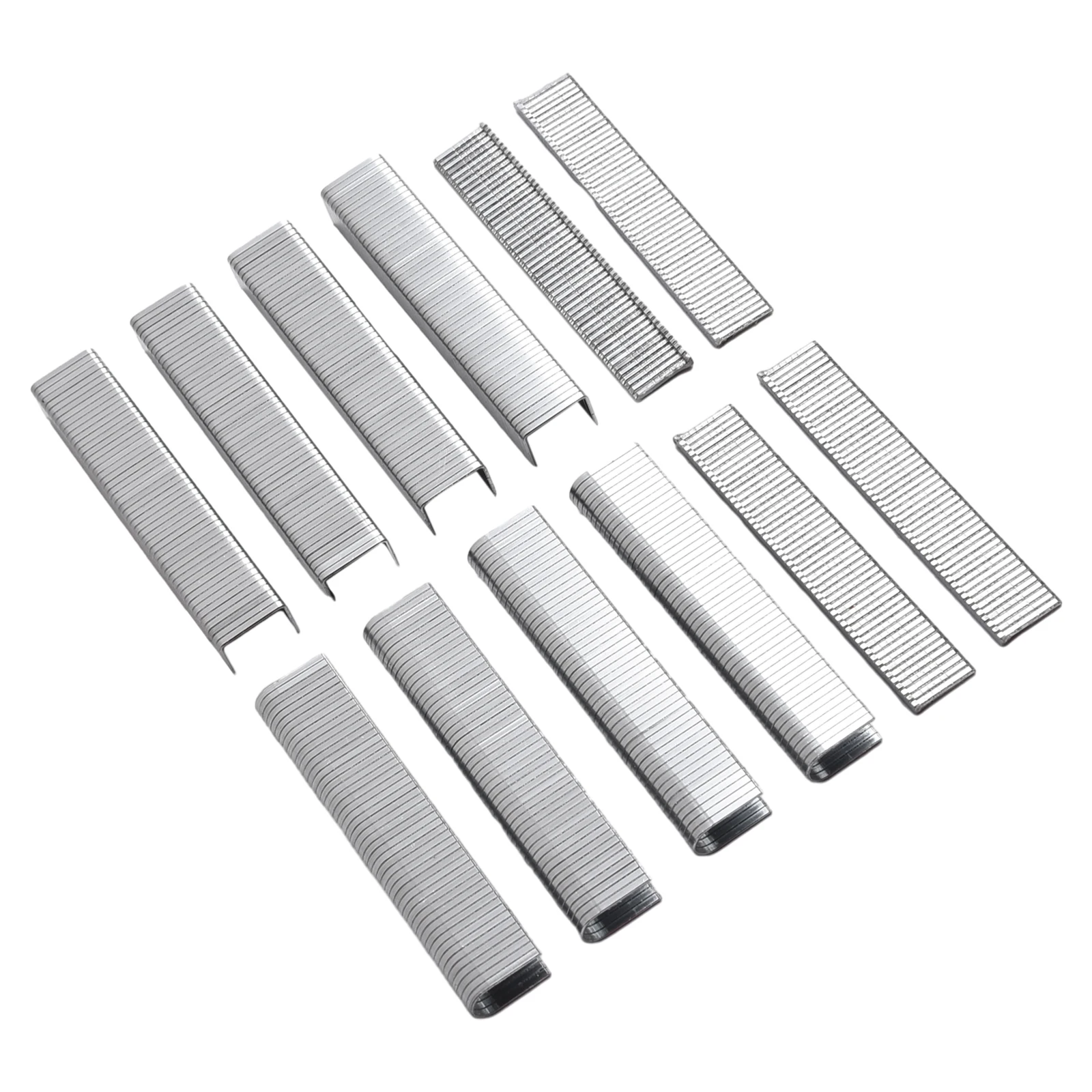 600pcs Staples Nails Tools U/ Door /T Shaped 8mm/10mm/12mm Household Packaging Stapler Steel Decoration Processing Fixed Tools