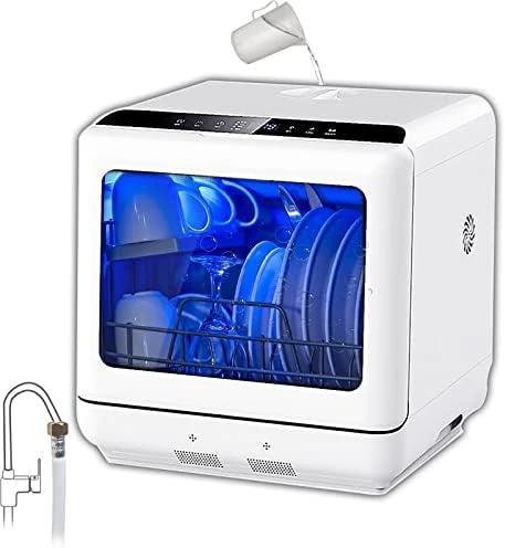 Countertop Dishwasher, 5 Washing Programs Portable Dishwasher With